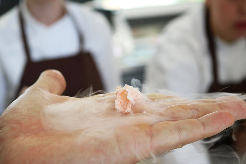 Técnicas para estudiar cocina - nitrógeno líquido